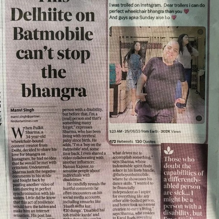 my another Instagram journey from a Disable boy to wheelchair bhangra Dancer