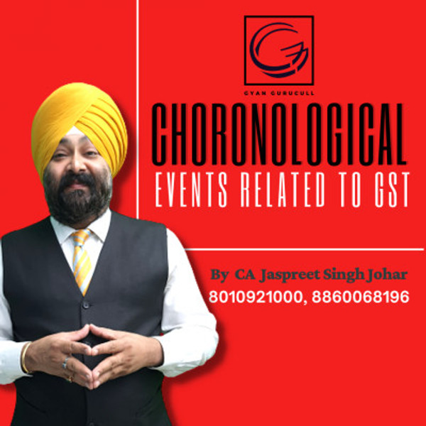 Class 6 | Choronological Events Related to GST Part 1