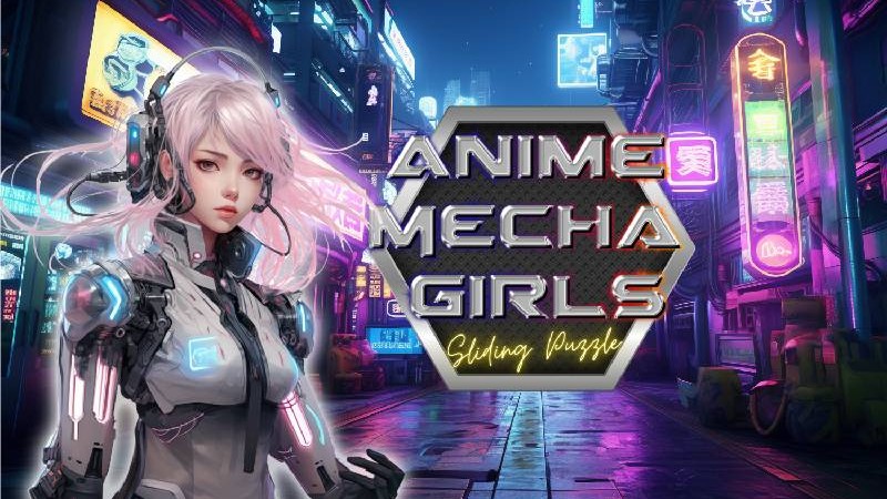 Anime Mecha Girls Sliding Puzzle